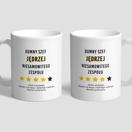 Dedykowany KUBEK DLA SZEFA prezent dla szefa personalizowany kubek gadet dla szefa prezent do biura
