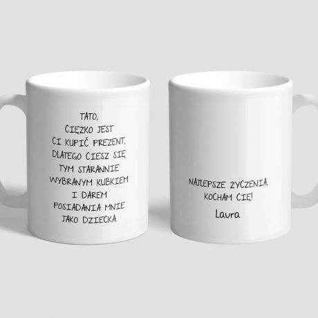 Personalizowany KUBEK DLA TATY prezent od dziecka kubek na dzie� ojca prezent dla taty prezent na dzie� ojca