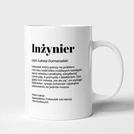 Personalizowany kubek in�yniera DEFINICJA kubek in�ynier kubek dla in�yniera prezent dla in�yniera