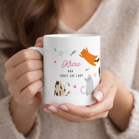 Personalizowany KUBEK KOCIARY prezent dla fanki kot�w prezent dla mi�o�nika zwierz�t kubek dla kociary
