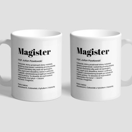 Personalizowany kubek magistra DEFINICJA prezent dla magistra kubek dla magistra kubek magister