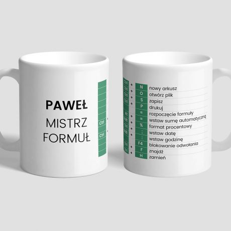 Personalizowany kubek dla analityka MISTRZ FORMU