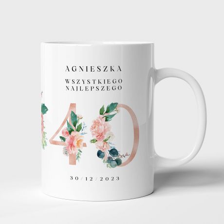 Personalizowany kubek NA 40 URODZINY