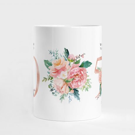 Personalizowany kubek na 50 urodziny KWIATY