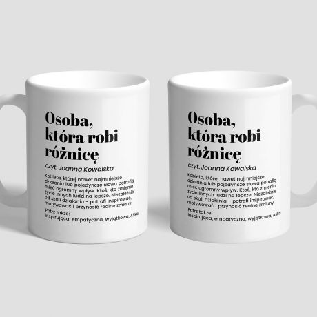 Personalizowany kubek wzorowego pracownika ROBI RӯNIC prezent dla pracownika upominek dla pracownika
