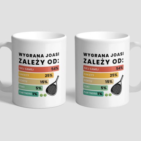Personalizowany kubek PADEL prezent dla tenisisty kubek tenisisty