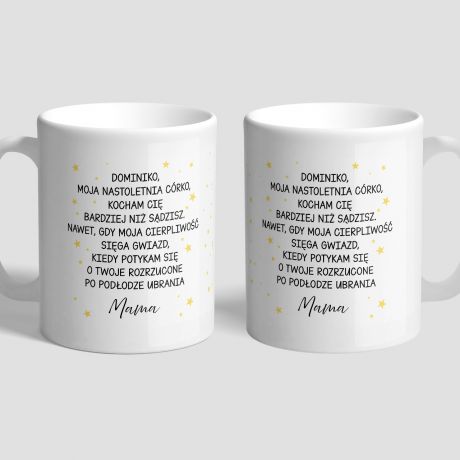 Personalizowany kubek PREZENT DLA NASTOLETNIEJ CRKI od rodzicw