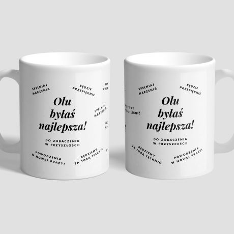 Personalizowany kubek PREZENT NA ODEJCIE Z PRACY DLA KOLEANKI prezent dla koleanki na odejcie z pracy