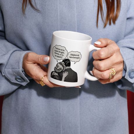 Personalizowany kubek retro PACHNIE CZYM� DROGIM prezent dla niej prezent dla niego �mieszny kubek