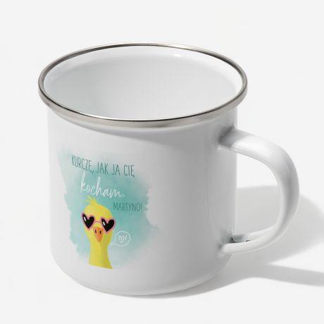 Personalizowany kubek walentynkowy dla niej KURCZ, KOCHAM CI