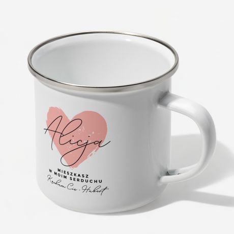 Personalizowany kubek walentynkowy SERCE
