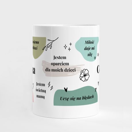 Personalizowany KUBEK Z AFIRMACJAMI prezent dla mamy prezent na dzie mamy kubek dla mamy