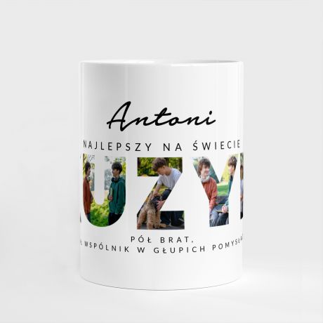 Personalizowany kubek ze zdj�ciami PREZENT DLA KUZYNA kubek na prezent kubek z nadrukiem
