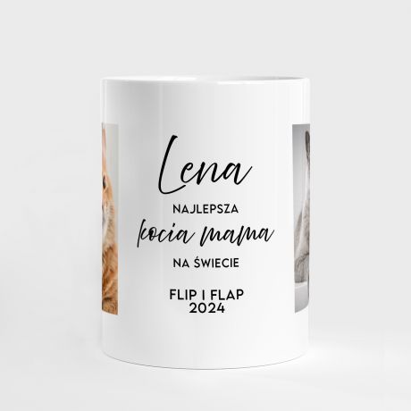 Personalizowany kubek ze zdjciami KOCIA MAMA