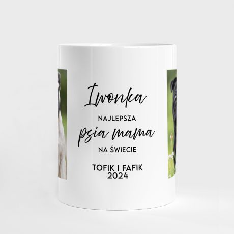 Personalizowany kubek ze zdjciem PSIA MAMA