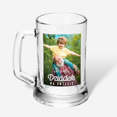Personalizowany KUFEL DLA DZIADKA ze zdj�ciem