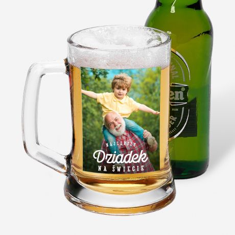 Personalizowany KUFEL DLA DZIADKA ze zdj�ciem