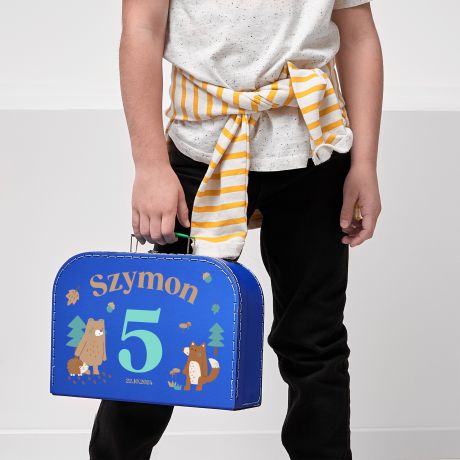 Personalizowany kuferek dla chopca LENE ZWIERZTKA prezent na urodziny dla chopca prezent prezent dla dziecka