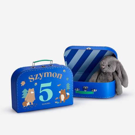 Personalizowany kuferek dla chopca LENE ZWIERZTKA prezent na urodziny dla chopca prezent prezent dla dziecka