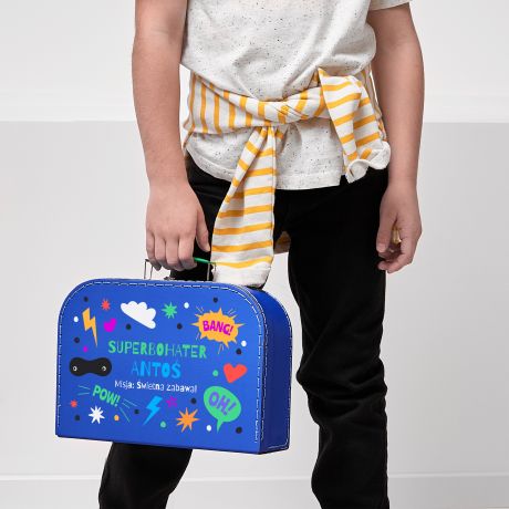 Personalizowany kuferek dla chopca SUPERBOHATER prezent dla chopca prezent dla dziecka