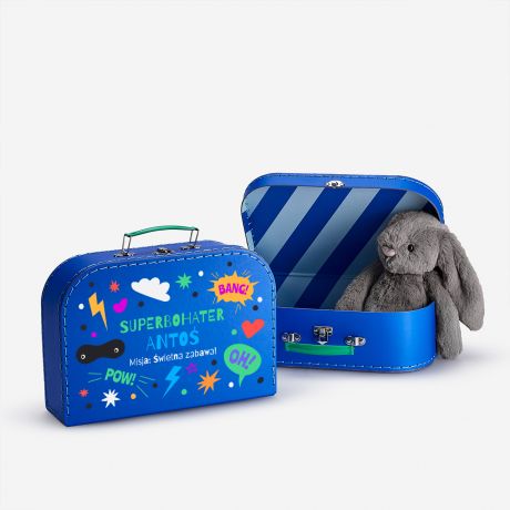 Personalizowany kuferek dla chopca SUPERBOHATER prezent dla chopca prezent dla dziecka