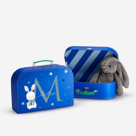 Personalizowany kuferek KRLIK prezent na pierwsze urodziny dla chopca kuferek dla chopca