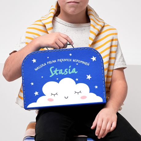 Personalizowany kuferek na zdjcia CHMURKA prezent na urodziny dziecka prezent dla chopca