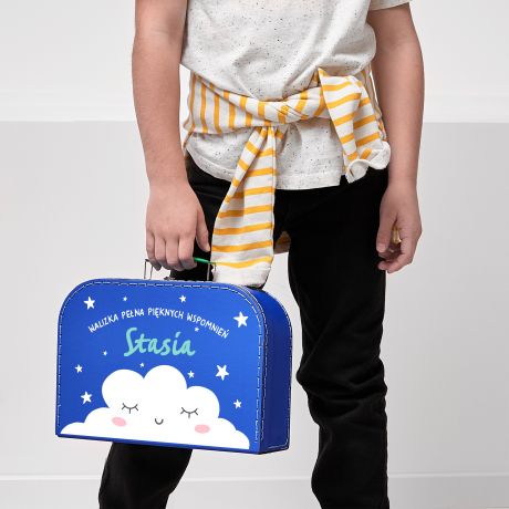 Personalizowany kuferek na zdjcia CHMURKA prezent na urodziny dziecka prezent dla chopca
