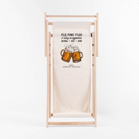 Personalizowany leżak BEER LOVER prezent dla piwosza
