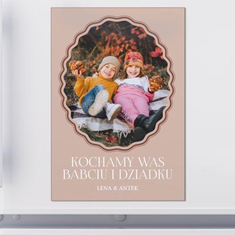 Personalizowany MAGNES DLA BABCI I DZIADKA prezent dla babci i dziadka prezent na dzie babci i dziadka