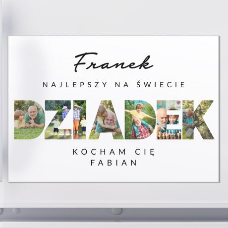 Personalizowany magnes dla dziadka NAJLEPSZY NA WIECIE DZIADEK prezent dla dziadka prezent na dzie dziadka