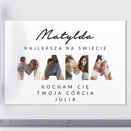 Personalizowany magnes DLA MAMY ze zdjciami prezent dla mamy prezent na dzie mamy prezent na dzie matki