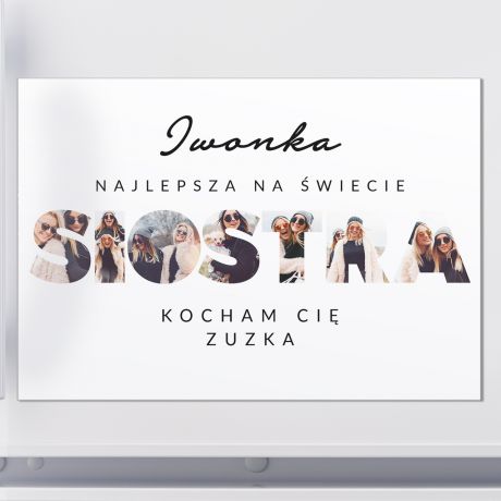 Duy magnes personalizowany na prezent DLA SIOSTRY