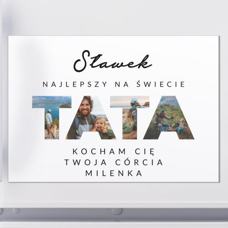 Personalizowany magnes DLA TATY ze zdjciami
