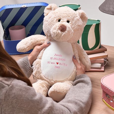 Personalizowany MI� METRYCZKA prezent dla dziewczynki mi� z metryczk�  personalizowany mi�  pluszak z imieniem
