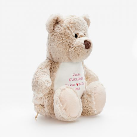 Personalizowany MI� METRYCZKA prezent dla dziewczynki mi� z metryczk�  personalizowany mi�  pluszak z imieniem