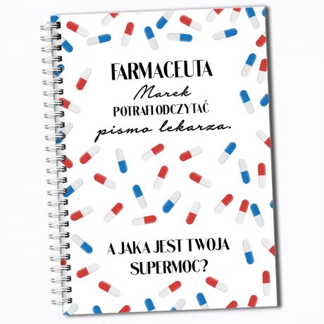 Personalizowany notatnik PREZENT DLA MAGISTRA FARMACJI