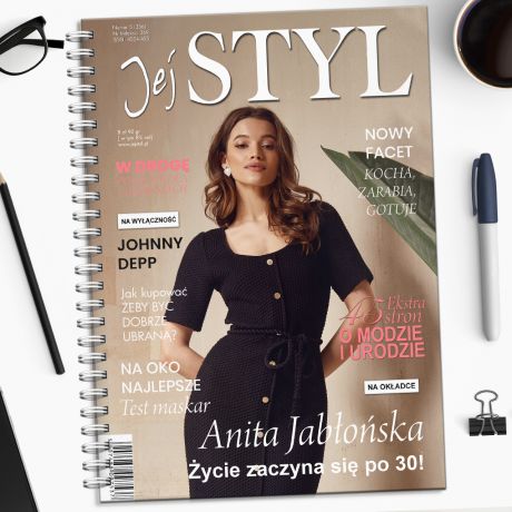 Personalizowany notes dla kobiety MAGAZYN JEJ STYL prezent dla kobiety prezent dla niej notes ze zdj�ciem