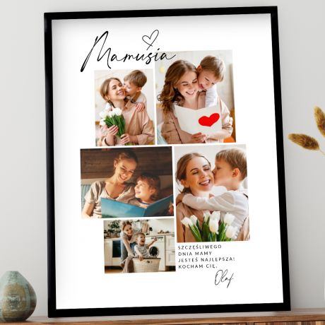 Plakat na DZIE MAMY ze zdjciami plakat dla mamy prezent na dzie mamy prezent dla mamy