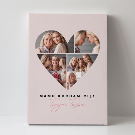 Personalizowany obraz dla mamy SERCE 100x70