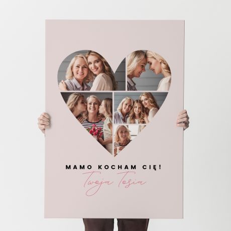 Personalizowany obraz dla mamy SERCE 100x70