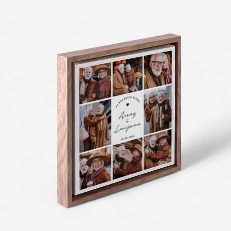 Personalizowany obraz na ptnie w ramie KOLA prezent na rocznic lubu 