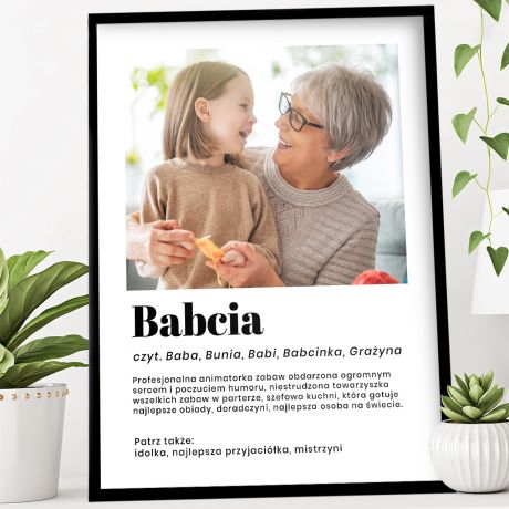 Personalizowany plakat dla babci DEFINICJA