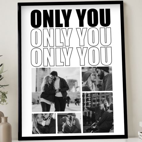 Personalizowany plakat na Dzie Chopaka ONLY YOU prezent dla chopaka prezent na dzie chopaka