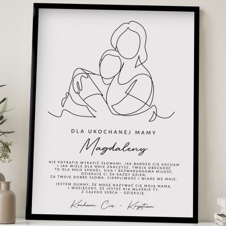 Personalizowany PLAKAT NA DZIE MAMY prezent dla mamy od syna