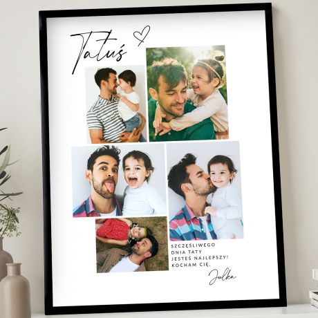 Personalizowany plakat na DZIE TATY ze zdjciami
