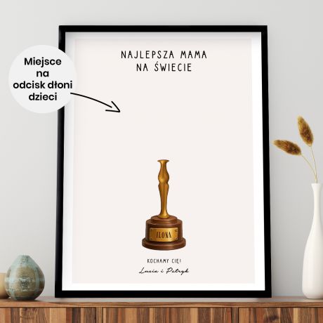 Wyjtkowy plakat NAJLEPSZA MAMA prezent na Dzie Mamy od dzieci