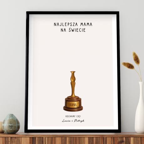 Wyjtkowy plakat NAJLEPSZA MAMA prezent na Dzie Mamy od dzieci