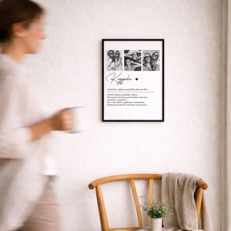Personalizowany plakat PREZENT DLA KUZYNKI plakat ze zdj�ciami prezent ze zdj�ciem