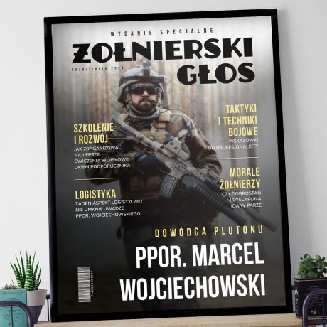Personalizowany plakat w ramie PREZENT DLA WOJSKOWGO prezent wojskowy plakat wojskowy